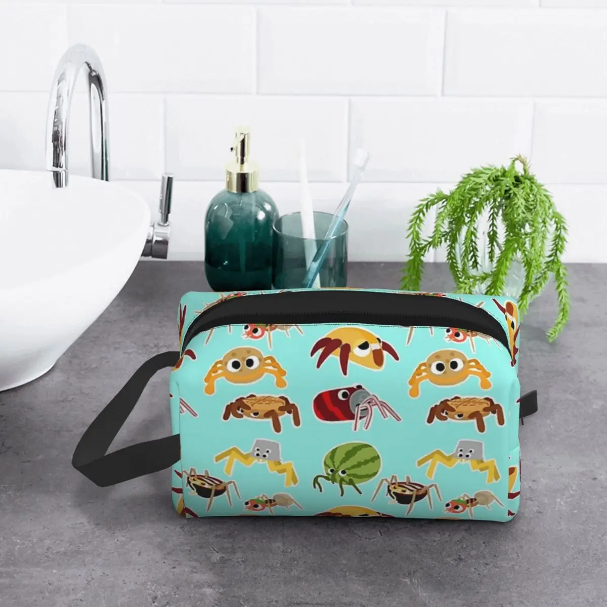 bugsnax-bug-pack-fan-art-kinda-bug-bolsa-de-maquiagem-organizador-de-cosmeticos-armazenamento-dopp-kit-bolsa-de-cosmeticos-de-higiene-pessoal-para-mulheres-estojo-de-lapis