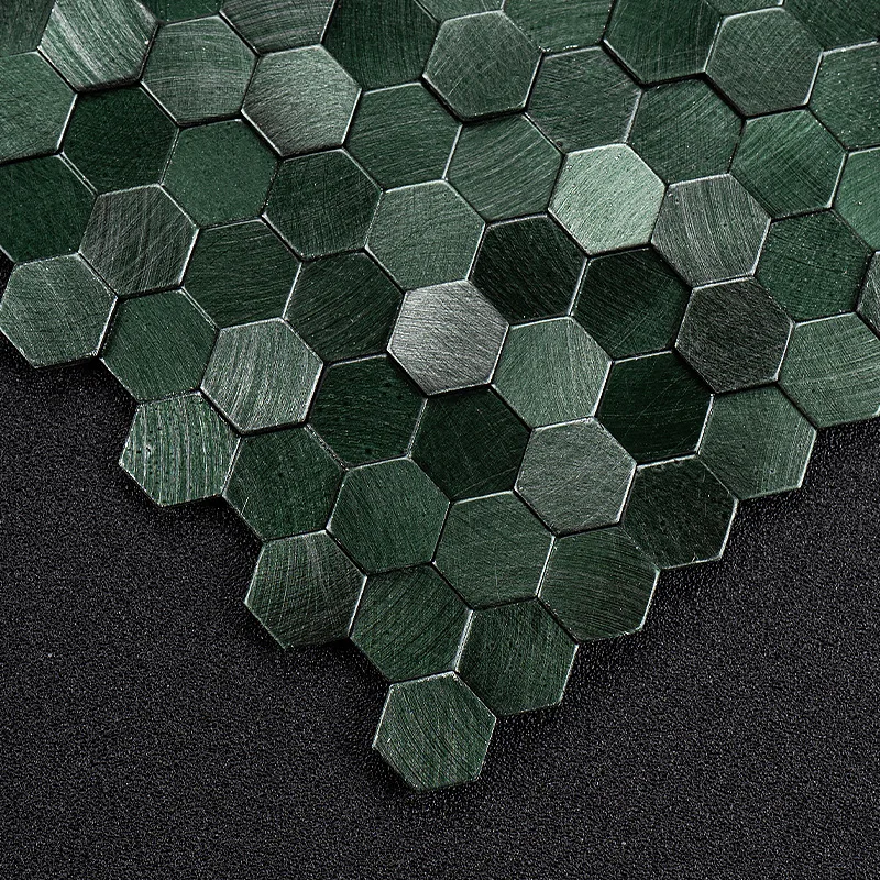 1PC 30X30CM Mosaic Metal Aluminum Plastic Plate Wall Sticker Waterproof Oil-proof Tiles Sticker for Living Room Background Wall