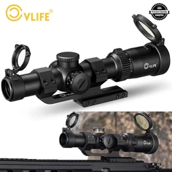 CVLIFE EagleFeather 1-6x24 LPVO Rifle Scope 5 Levels Red & Green Illumination Reticle Second Focal Plane Scopes with Zero Reset