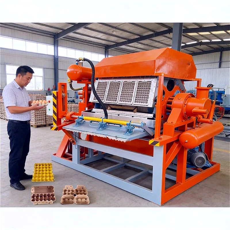 Egg Tray Forming Machine Egg Carton Production Line Waste Paper Recycling System Packaging Fruit Tray Industrial Manufacturing