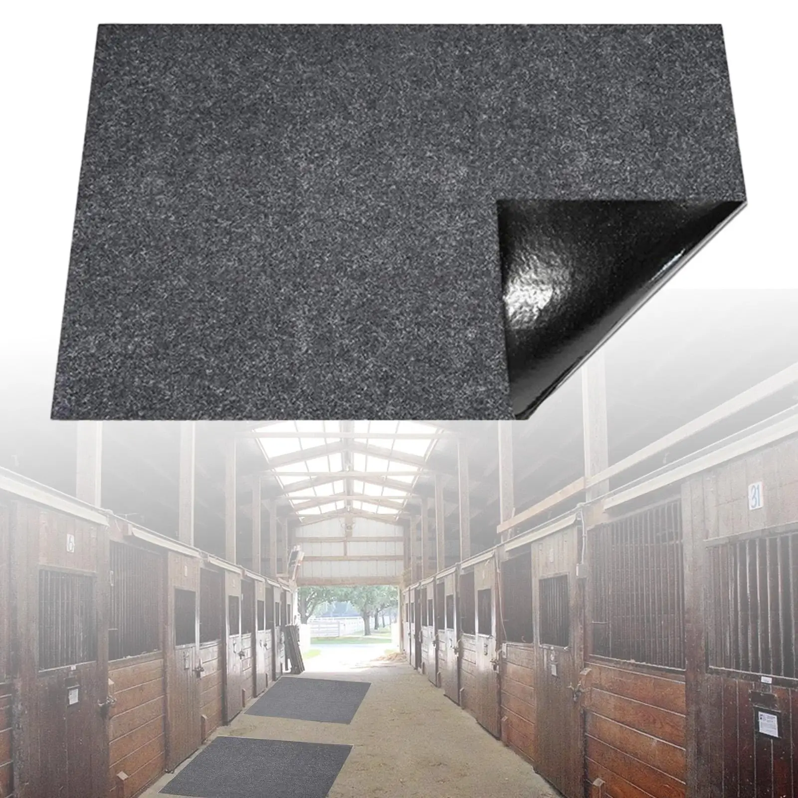 Horse Stable Mat Felt Material Non Slip Stall Mat Absorbent Washable Floor Mat for Horse Rugs Turnout