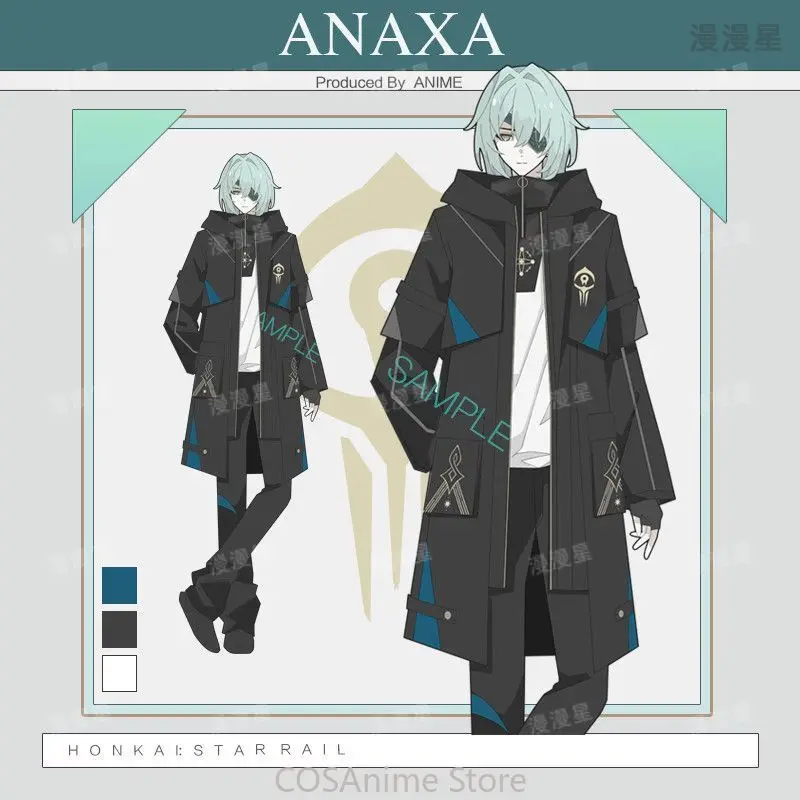 Anaxa Game Honkai: Star Rail Cosplay Costume printemps automne mode décontracté unisexe vent manteau à capuche hauts manteau veste jupe Costume