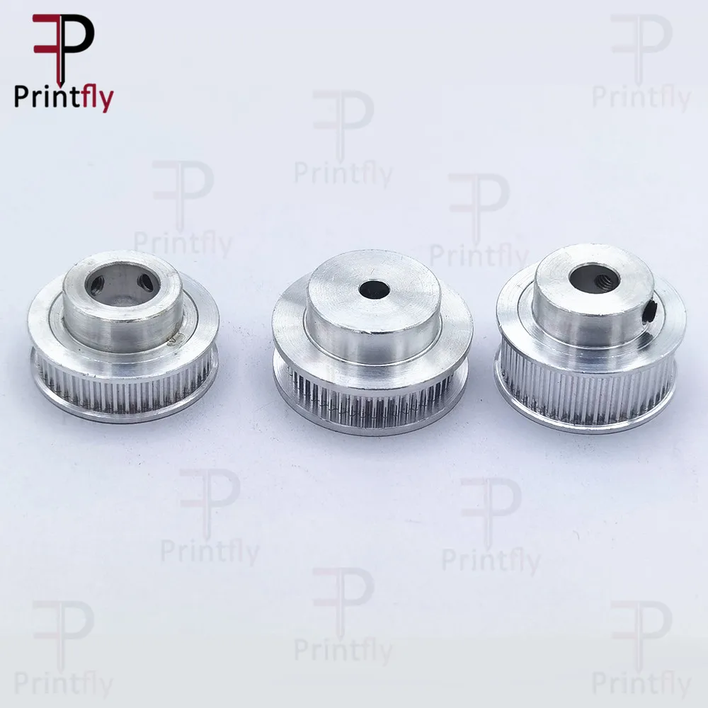 Printfly 2GT 48 teeth 2GT Timing Pulley Bore 5/6/6.35/8/10/12/14mm for GT2 Open Synchronous belt width 6mm/10mm 3D Printer