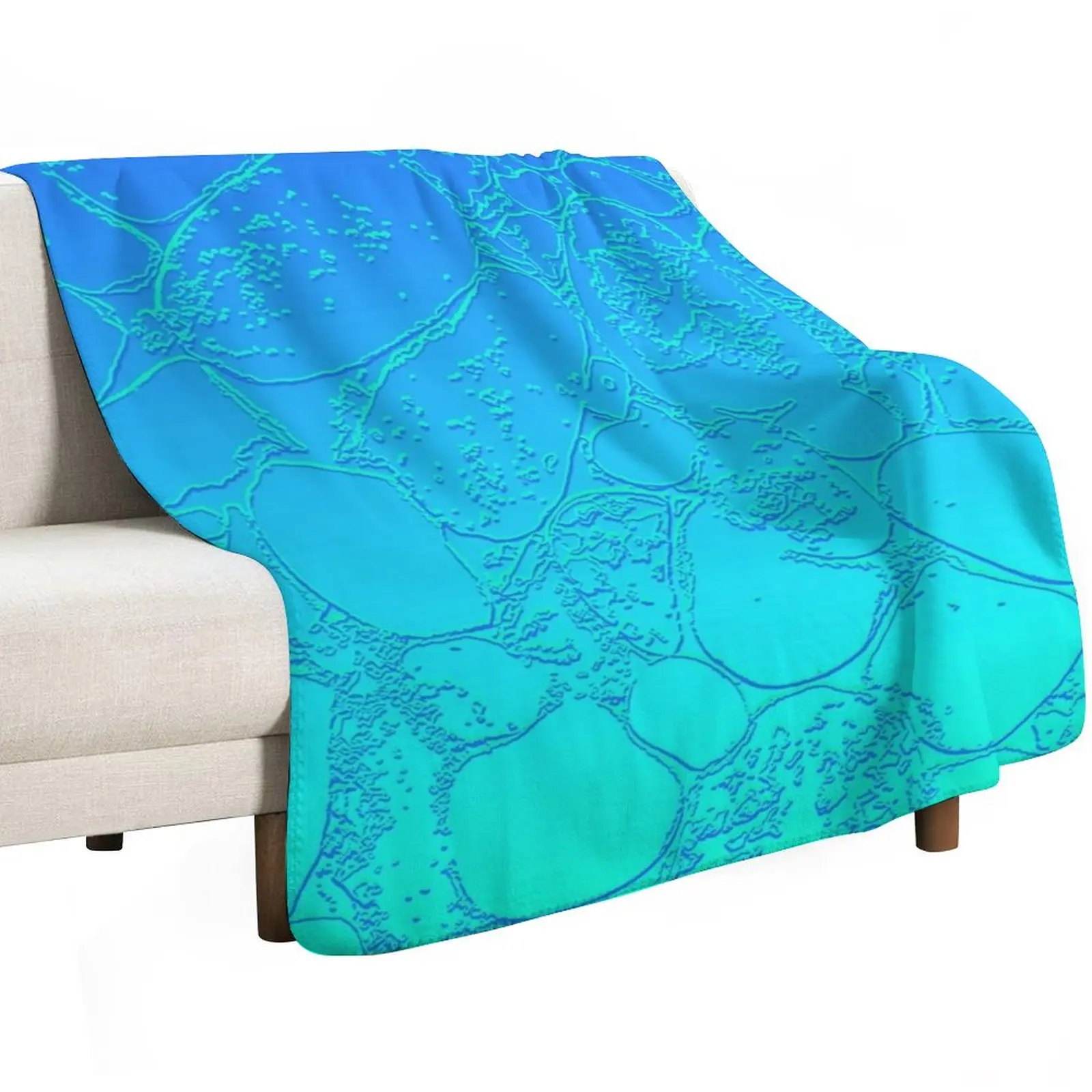 

Turquoise Crackle Throw Blanket Picnic Sofa Warm Blankets