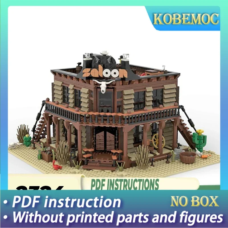 Moc اللبنات مجموعة الدنيم الغربية الصالون الغربي الطوب الفني لتقوم بها بنفسك تجميع الألعاب الشهيرة لهدايا عيد الأطفال #1