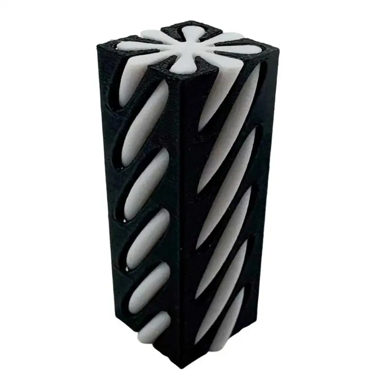 3D Printed Cube Impossible Pass-through Sculpture Square Pillar Helix Screw Fidget Toy Spiral Cone Decompressions Ornament