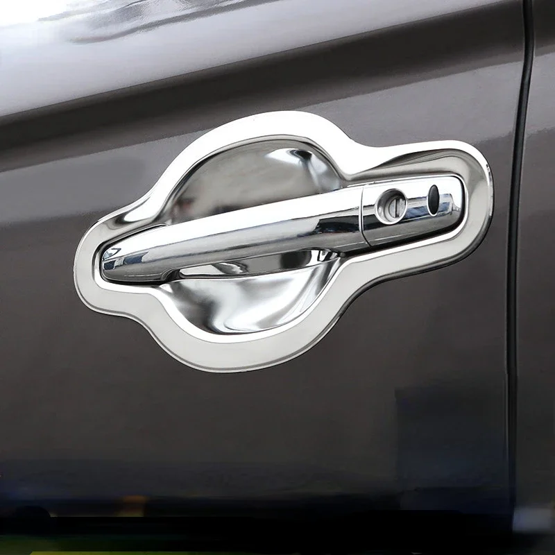 

For Mitsubishi Outlander 2013-2019 Stainless Steel/ABS Chrome Car Outer Handle Cover Bowl Protection Covers Sticker