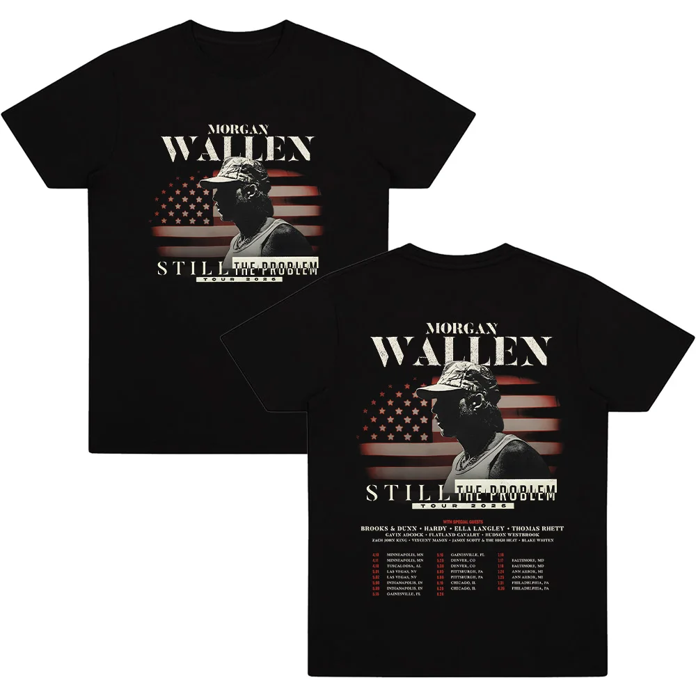 MorganWallen Still The Problem Tour 2026 Programma Tour Date Maglietta unisex Stampa Magliette in cotone Estate Streetwear Moda Tees