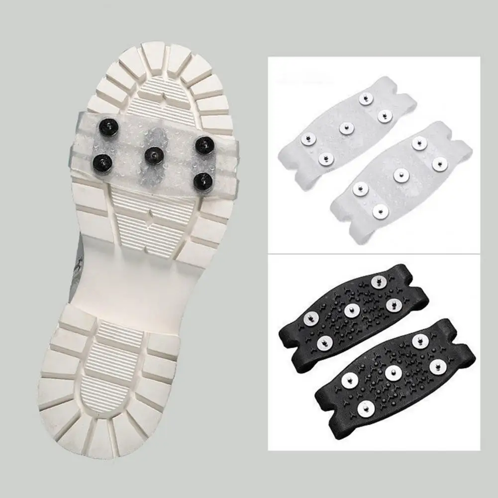 38-45 Size Unisex 1 Pair Of Shoes Ice Grippers Anti-slip 5 Teeth Ice Snow Over Shoes Cover Gripper Spike Cleats Shoes Snow Grips