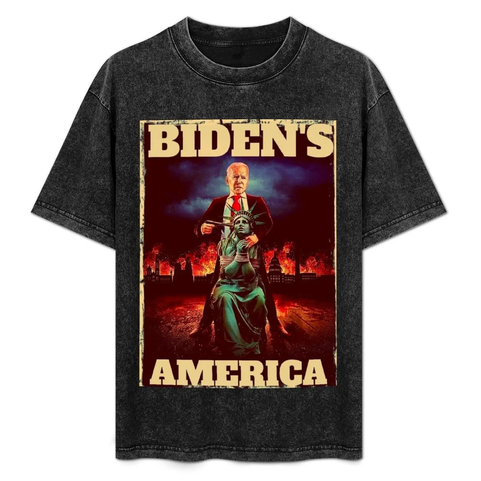 Hostage USA Liberty T-Shirt Festival Casual Short Sleeve