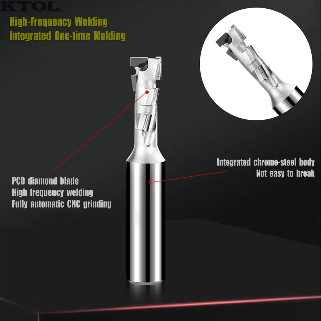 12.7mm PCD Diamond Router Bit Wood Corn Milling Cutter Spiral Straight Slot Cutting Engraving Tool 1pcs Woodwork Profile Endmill