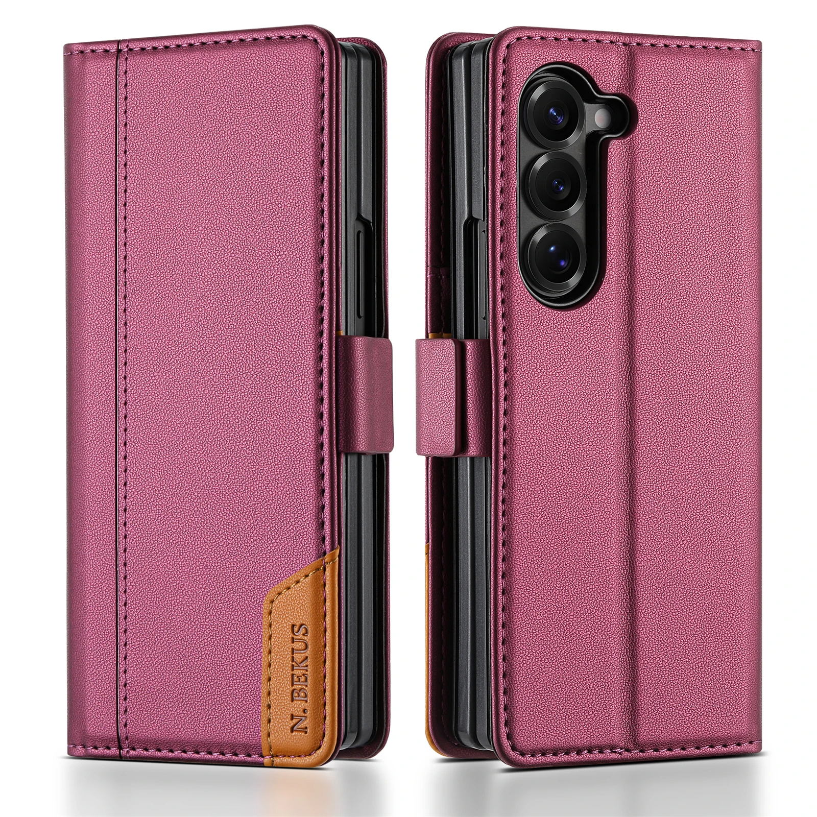 Luxury Leather Wallet Cover for Samsung Galaxy Z Fold 7 6 5 4 3 5G 2025 Flip Case Magnetic Book Business ZFold6 Fold7 RFID Case