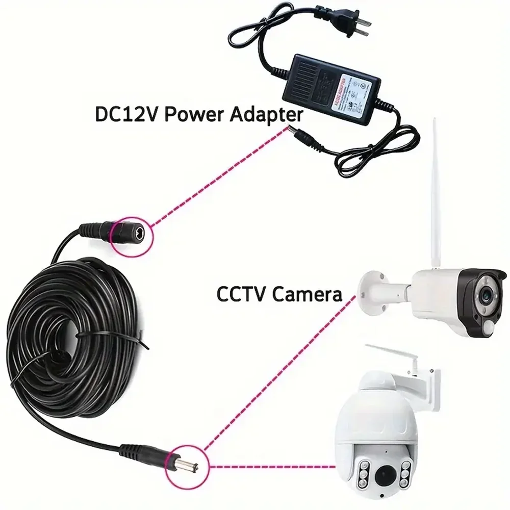 DC 12V Netzteil Verlängerungskabel 3M/5M/10M/15M/20M/30M/50M 5,5 * 2,1mm Männlich Weiblich Netzkabel Verlängern Draht Kabel