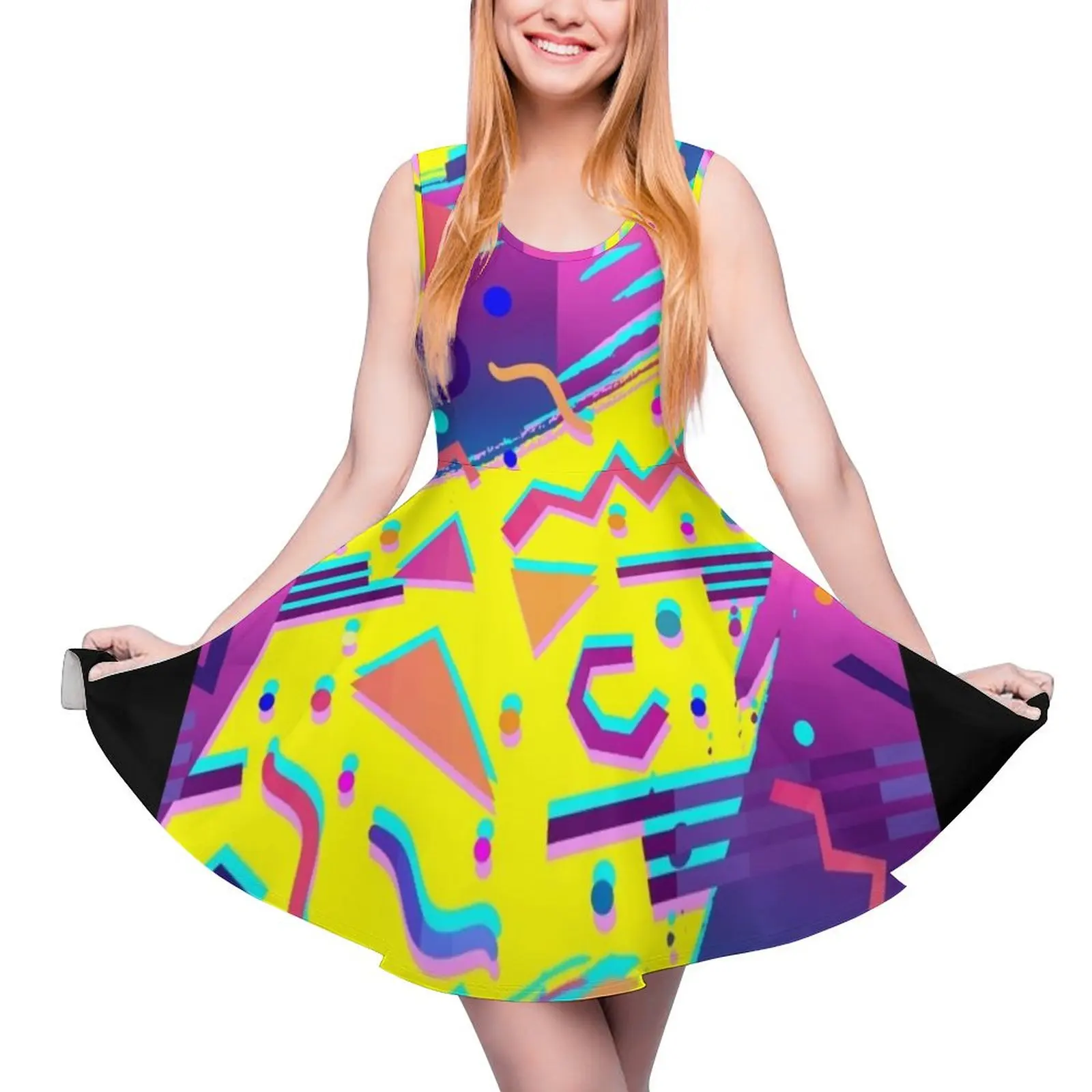 

Eighties Retro Memphis Pattern Sleeveless Dress elegant evening dresses for women 2024 elegant women"s dresses sale Evening gown