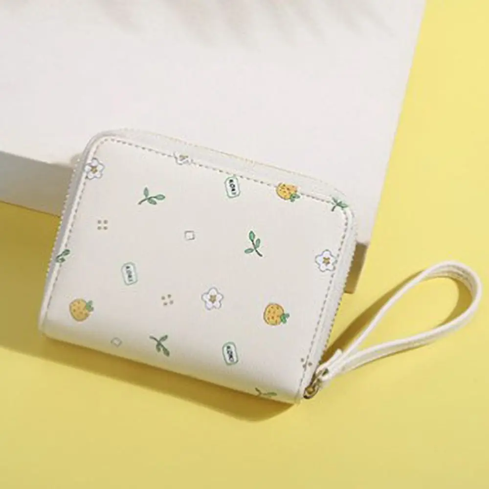 Sweet Hasp Folding Women Wallet PU Leather Japanese Style Short Wallet Zipper Purse Bag Ladies