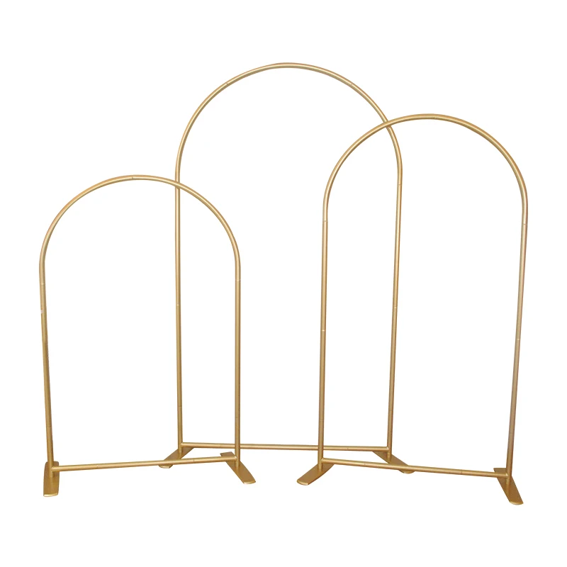 Wedding Arch Gold Metal Decorate Garden Birthday Party Flower Arch Frame