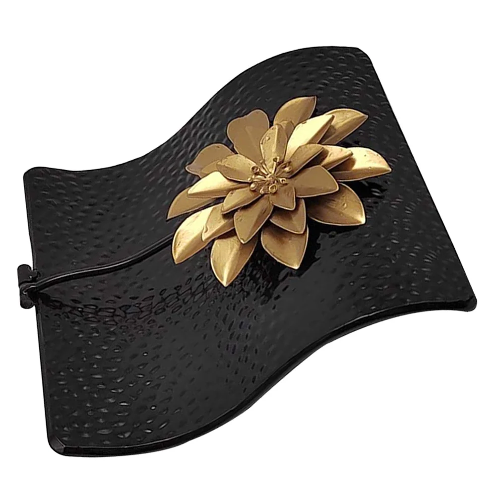 

Flower Napkin Holder Decorative Metal Tabletop Tissue Stand Elegant Restaurant Organizer for Kitchen Home Metal Napkin Holder