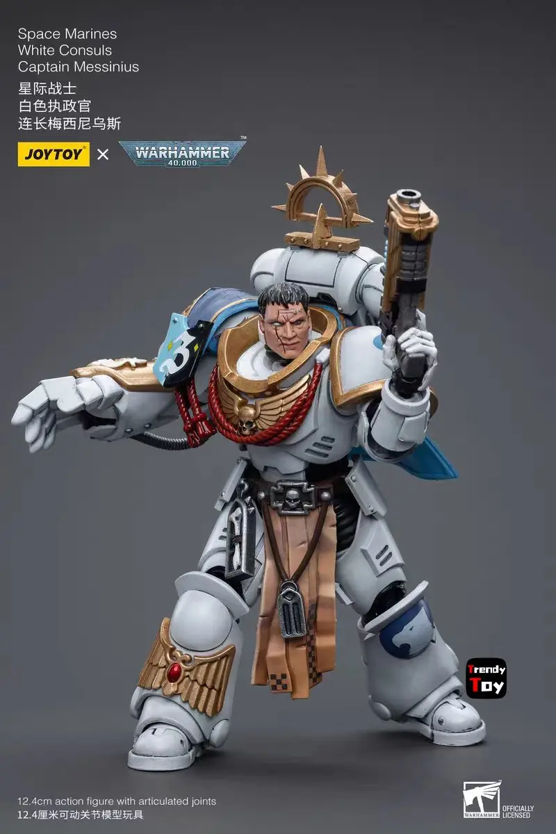 【JOYTOY】Warhammer 40K Space Marines White Consuls Captain Messinius 1/18 figurine jouets