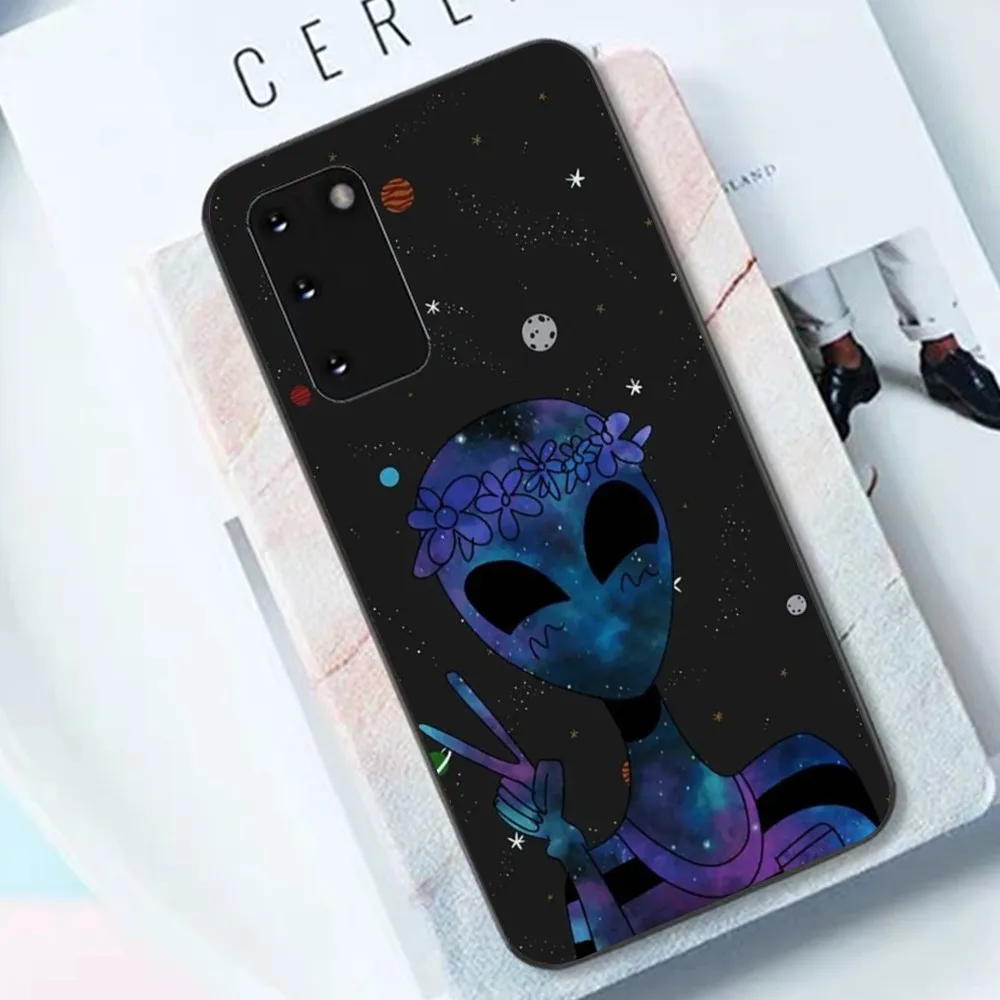 Cute Cartoon Alien Space Phone Case For Samsung S 9 10 20 21 22 23 30 23plus lite Ultra FE S10lite Fundas