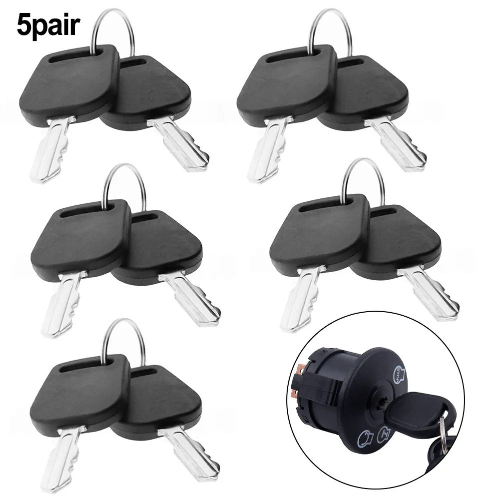 Lawn Equipment Accessory Pack Featuring a Complete Set of Ten Keys Designed Specifically for Multiple Rider Machines