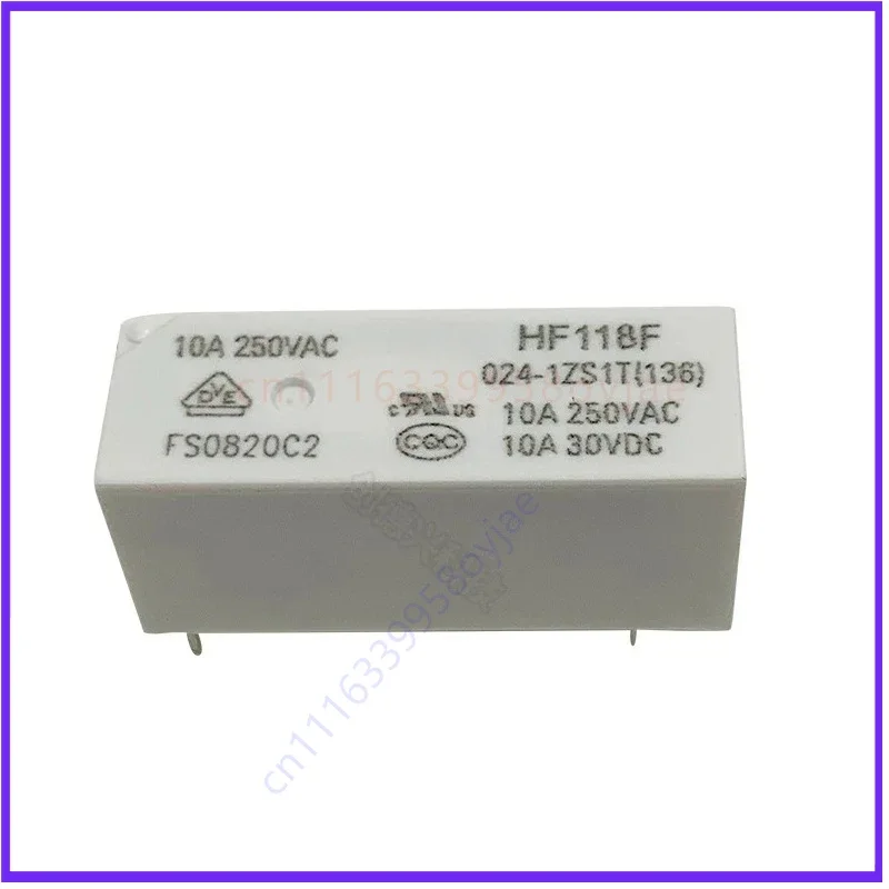 10pcs  Power HF118F 5Pin 10A Relay for Load Switching