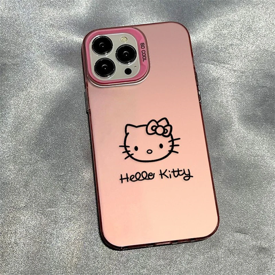 Cute Original Hello Kitty Phone Case for Samsung A73 A72 A55 A54 A53 A35 A34 A33 A32 A30 A24 A23 A22 A14 A05 4G 5G Matte Cover