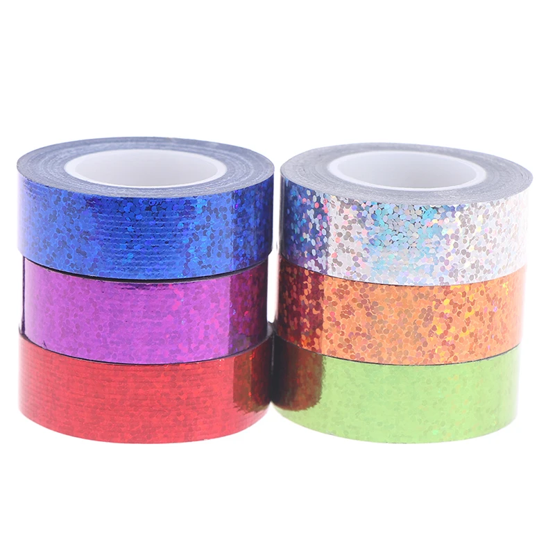 1pcs Laser Foil Tape Masking Tape DIY Stationery Scrapbooking Photo Album Decor Tape High-Strength Adhesive Small Rolls