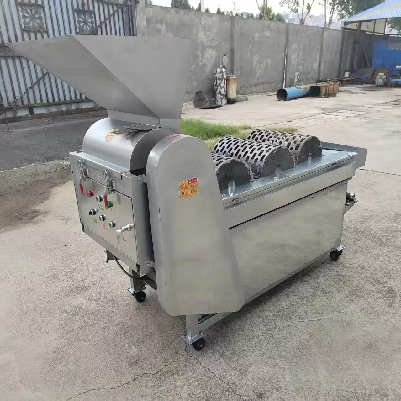 Tea Seed Processing Machine Hulling And Kernel Cleaning System Camellia Seed Separator Adjustable Gap For Seed Sheller