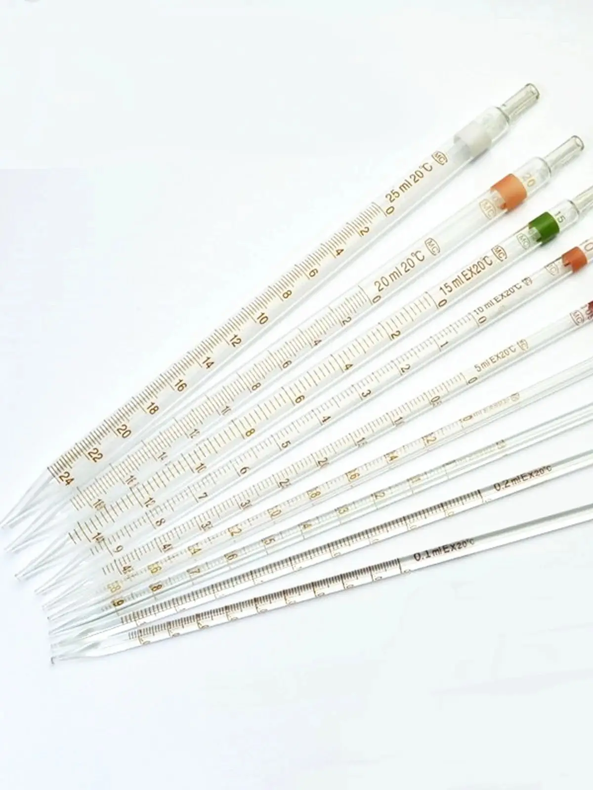 0.1ml/0.2ml/0.5ml/1ml/2ml/5ml/10ml/20ml/50ml Chemistry Lab Glass Dropper Pipette With Scale Line