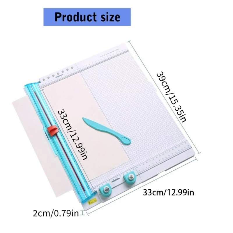 7 in 1 Paper Trimmer Paper Cutter Scoring Board School Office Supplies Scoring Tool for Scrapbooking Photos