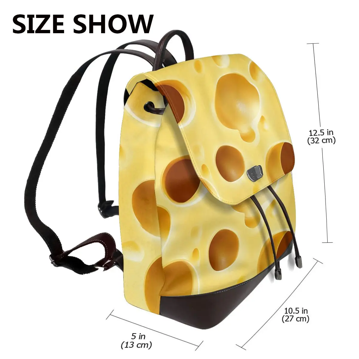 Cheese 1 Bookbag School Student Bags Hiking Travel Daypack for Women Fashion Derma Backpack