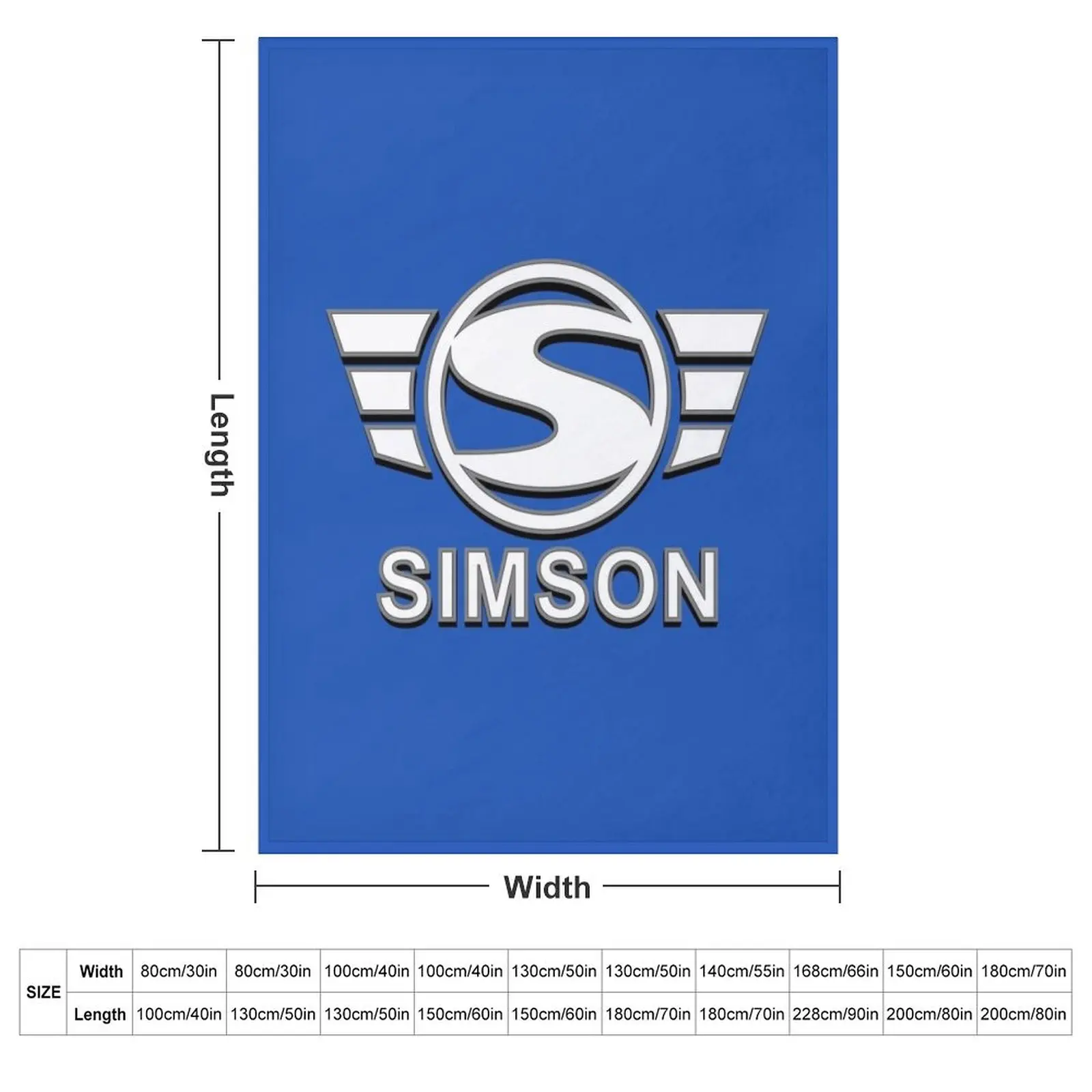 Simson Logo 3D Spezial (white) Throw Blanket couch cozy soft plush fuzzy picnic outdoor blanket