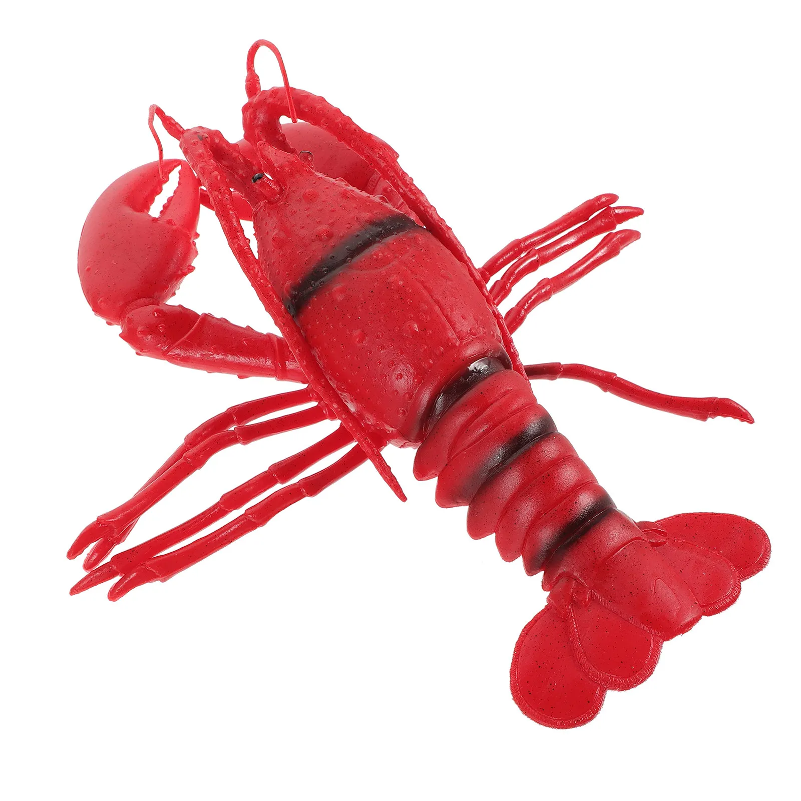 

Реалистичная пластиковая декоративная фигурка омара, ярко-красная, с детализированным изображением морских деликатесов, для подвешивания на стол или для украшения праздничного стола