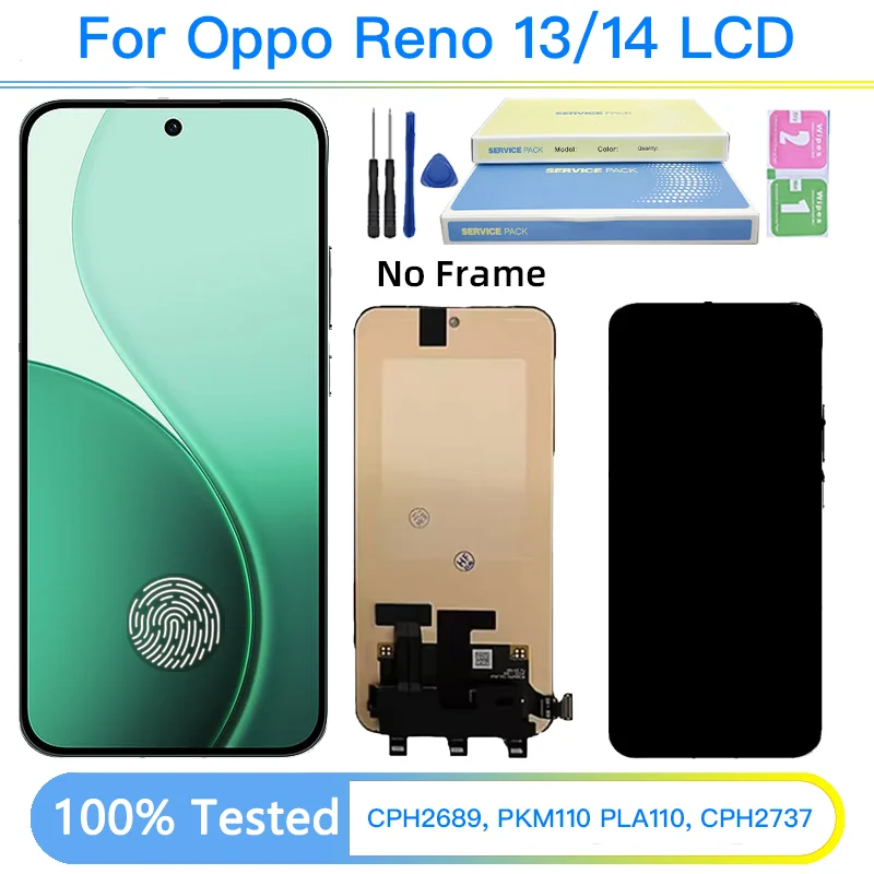 6.59"AMOLED For Oppo Reno 13 LCD CPH2689 Display Screen Touch Digitizer Assembly For Reno 14 CPH2737 Display Replacement