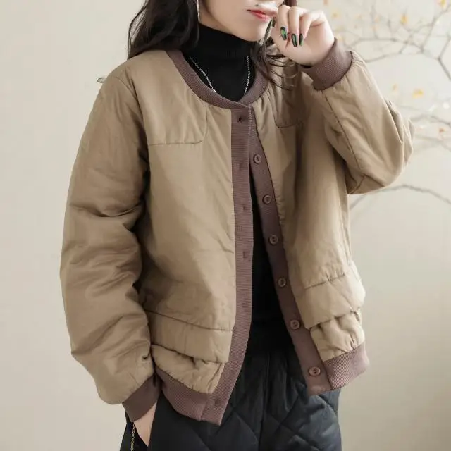 Plus Size Women's Cotton Jacket Women's Outerwear Women's Outerwear Women's Loose Cotton Jacket Women's Casual Cotton Jacket