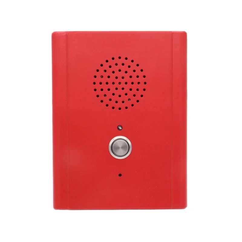 KNZD-13 VOIP Cold Roll Steel Weather Resistant Telephone Brushed Red Emergency Call Box for Airport Use