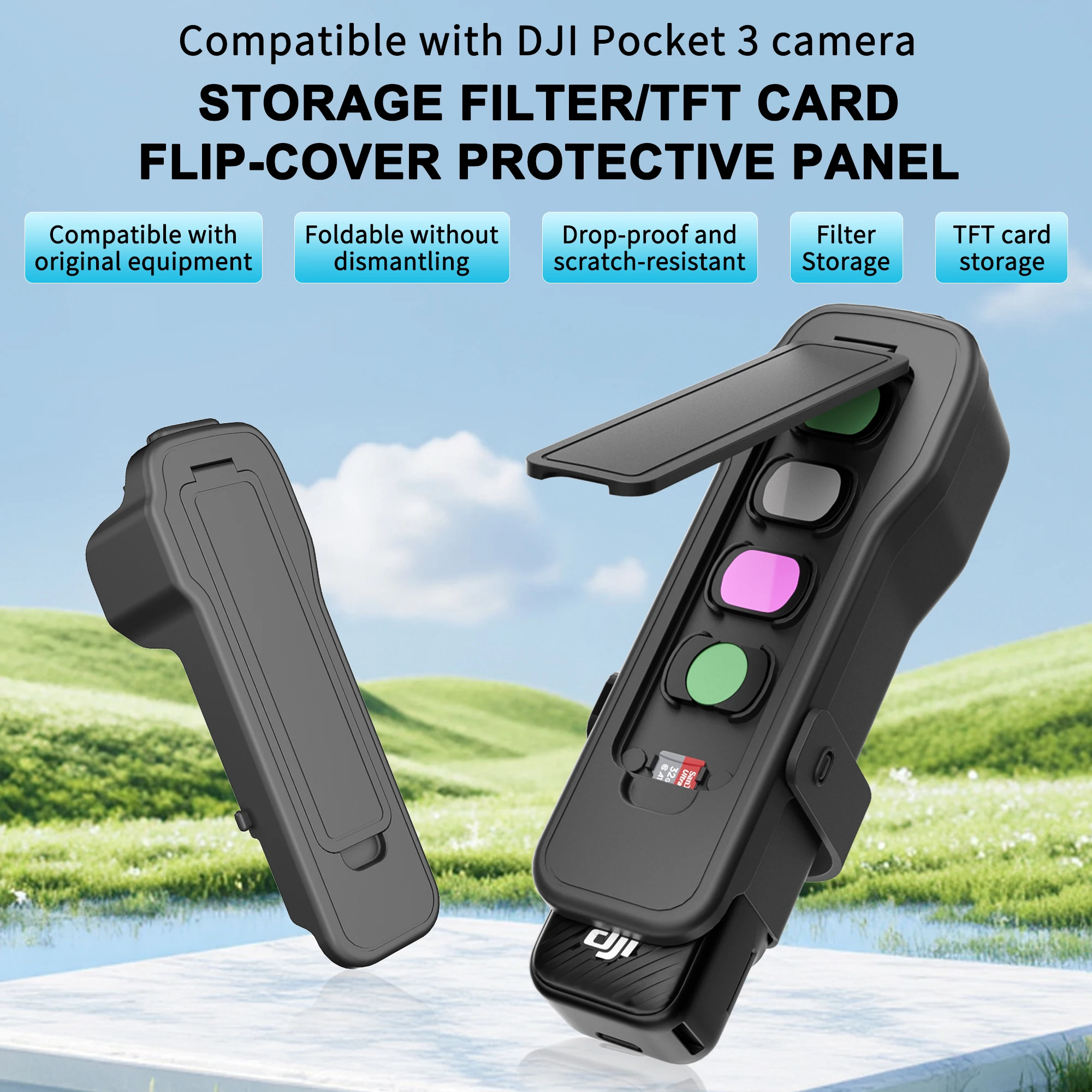 Camera Protective Cover with Uv Filter Storage Box for Dji Pocket 3 Camera
