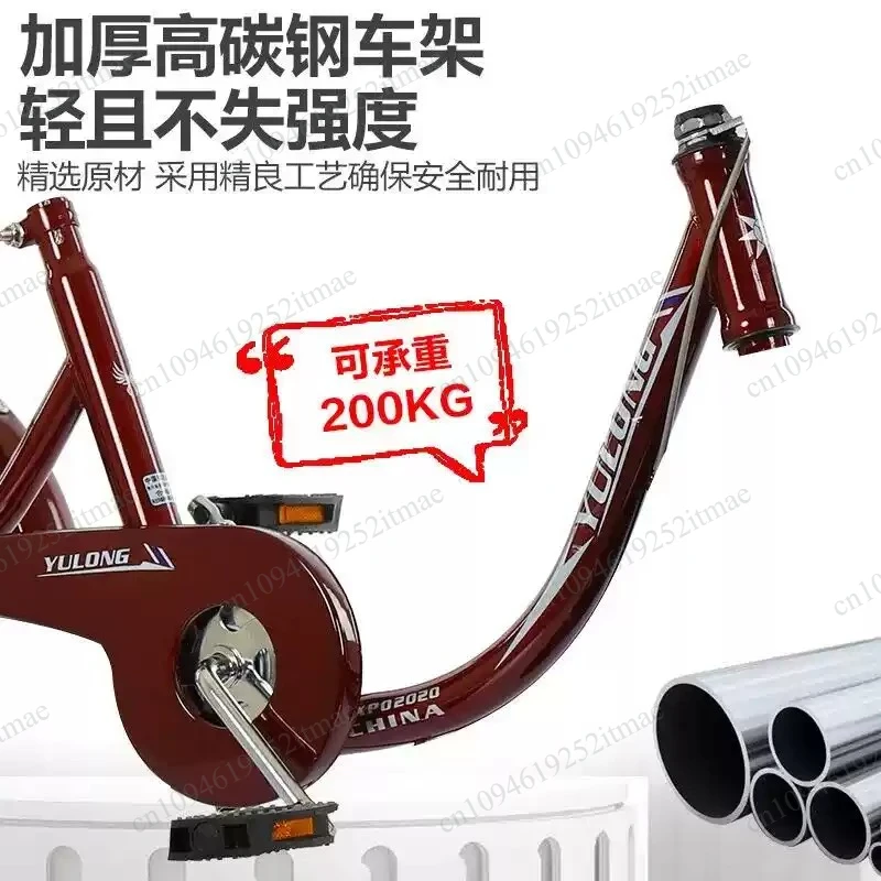 Senior Adult Tricycle, Lightweight 3‑Wheel Bike with Basket for Leisure and Daily Errands