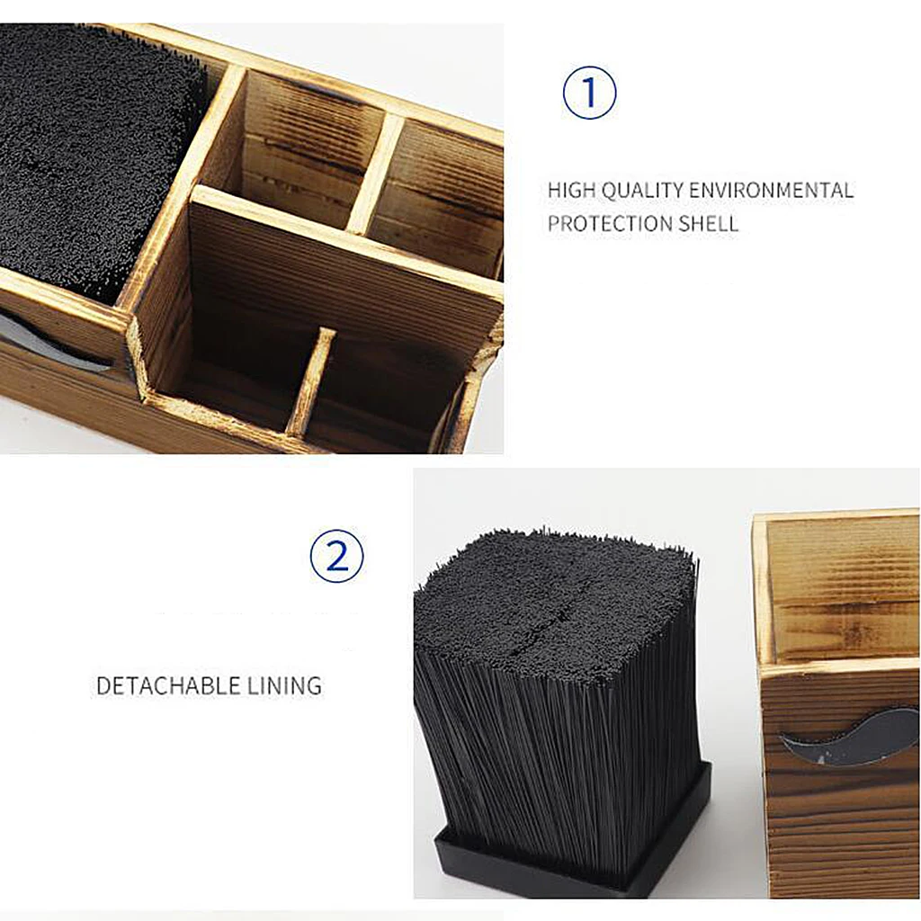 

Hairdressing Tool Box Storage Box Wood Scissor Rack Organizer for Barbershop Accessories and Salon Supplies