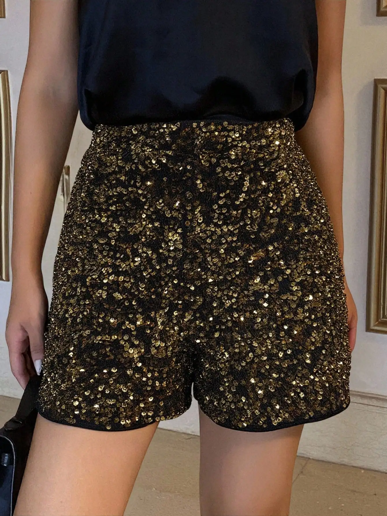 

JHJN женские шорты с блестками мини-костюм для вечеринки на Рождество, день рождения, милая девушка