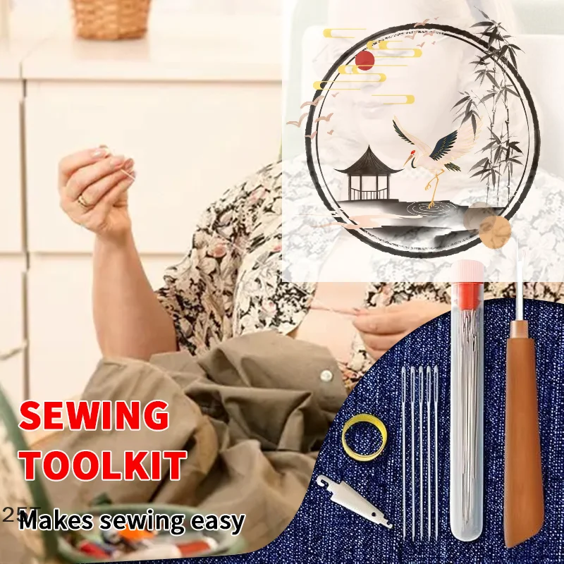Big Eye Steel Sewing Needles Kit, 2025 New Stainless Steel Needles For Hand Sewing, 31/34/36pcs Big Eye Steel Needles Set