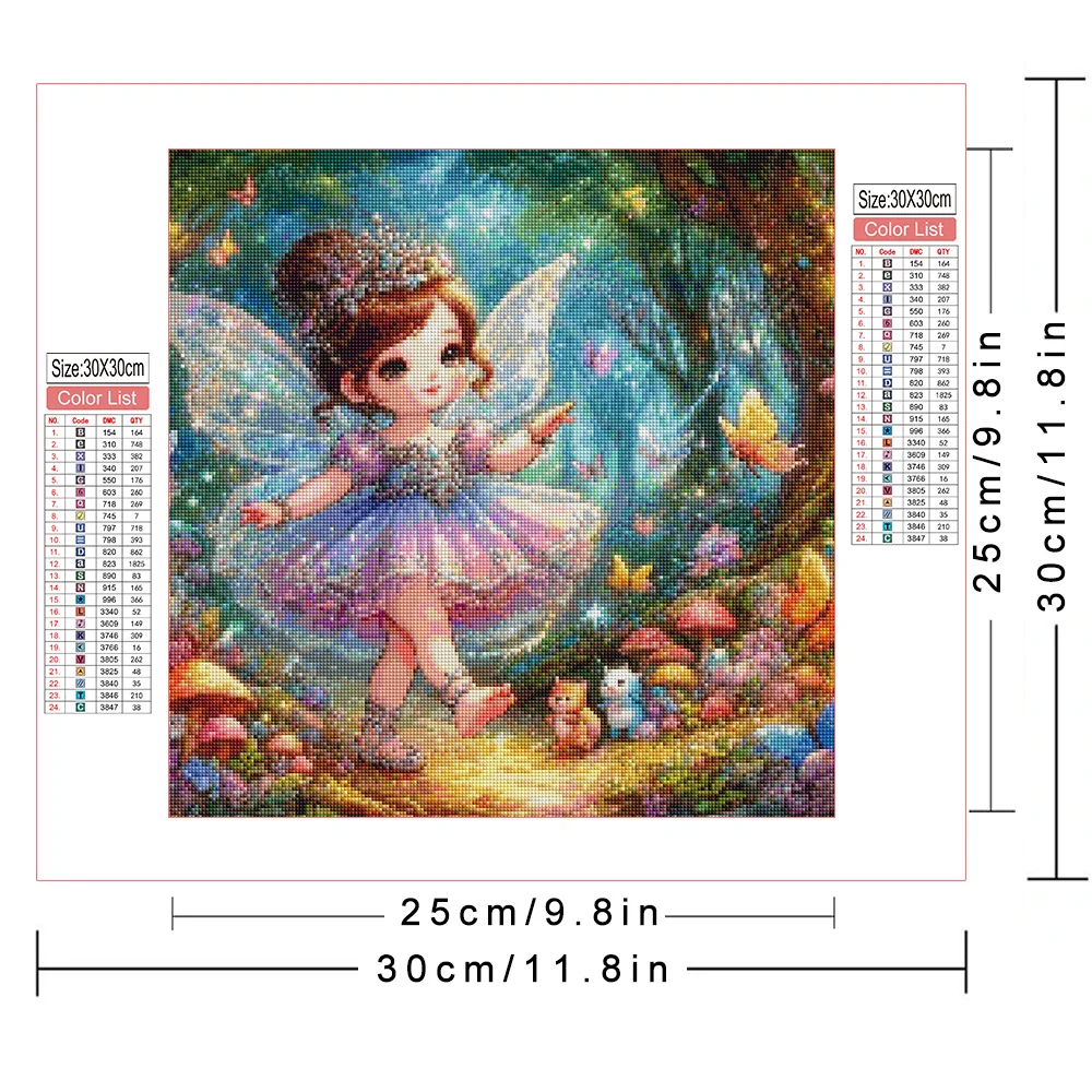 1pc frameless   Diamond Painting Girl Portrait Cross Stitch Suits Mosaic Diamond Embroidery Butterfly Forest Animal Full Sets Wa