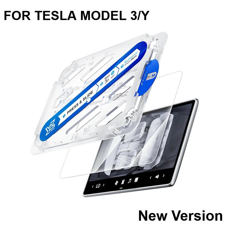 

New Version For Tesla Model 3 Y 2024-2025 Tempered Glass Film Protector Matte Glare HD Center Control Touch Screen Protecto