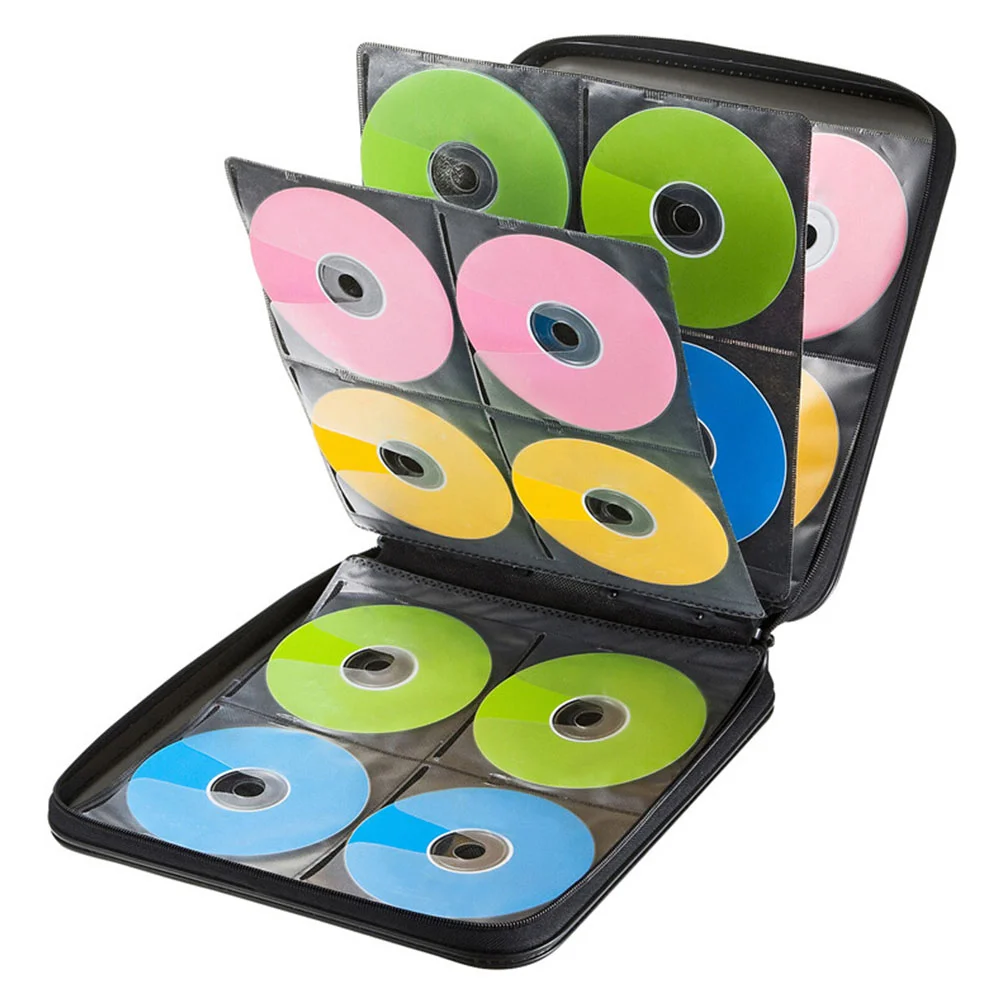 CD Storage Bag Boxes Lid Holder with Lids DVD Pouch Organizer Large Capacity Case Container