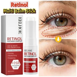 Crema de ojos de Retinol, palo multibálsamo de colágeno, Reduce las arrugas, bolsa de ojos, ácido hialurónico, Anti ojeras, hinchazón, reafirmante, cuidado de los ojos