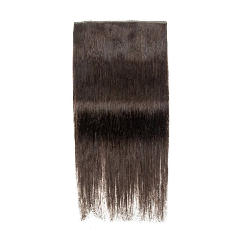 Invisible PU trama cabelo com furo, cabelo humano, abas gêmeas, injetado fita longa, extensões de trama plana, Microlink, atacado