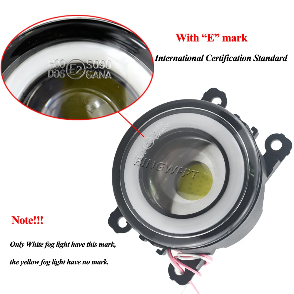 High Quality (Left + Right) Fog Light For Renault Logan 2004-2023 Car Fog Light 12V LED Lens Angel Eye Fog Driving Lamp