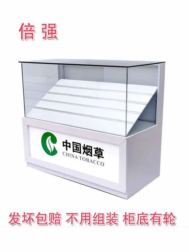 Custom Supermarket Glass Display Cabinet Counter Convenience Store Shelf Display Rack Toba
