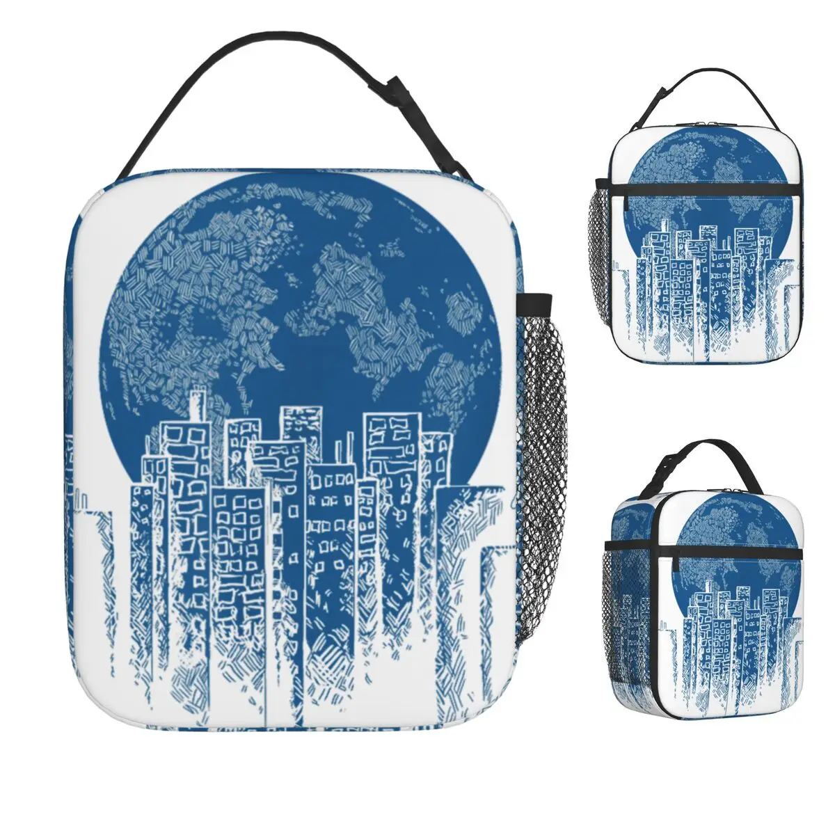 

Spider Man Blue Steel Moon Hang Graphic Lunch Bag Portable Lunch Box Travel Print Cooler Bag Vintage Oxford Tote Food Bags