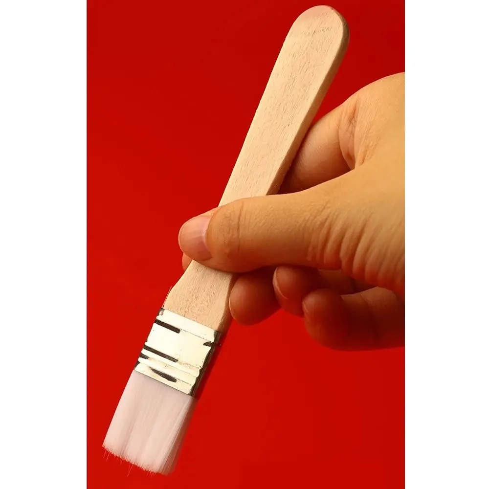 

12 шт./компл., универсальный набор кистей для рисования, белые кисти разных размеров, нейлоновые деревянные ручки, кисть для барбекю